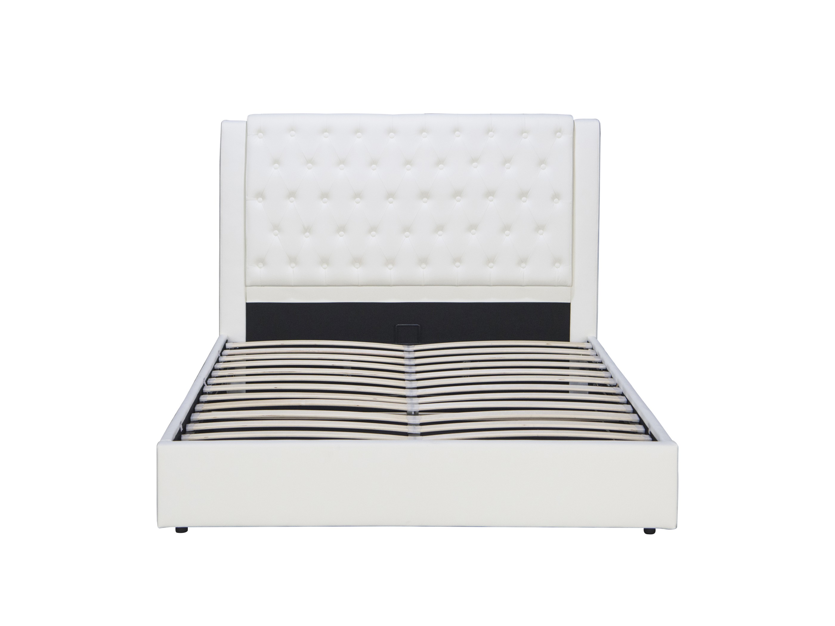 Queen Size Bed - PU Snow White - (3398G)