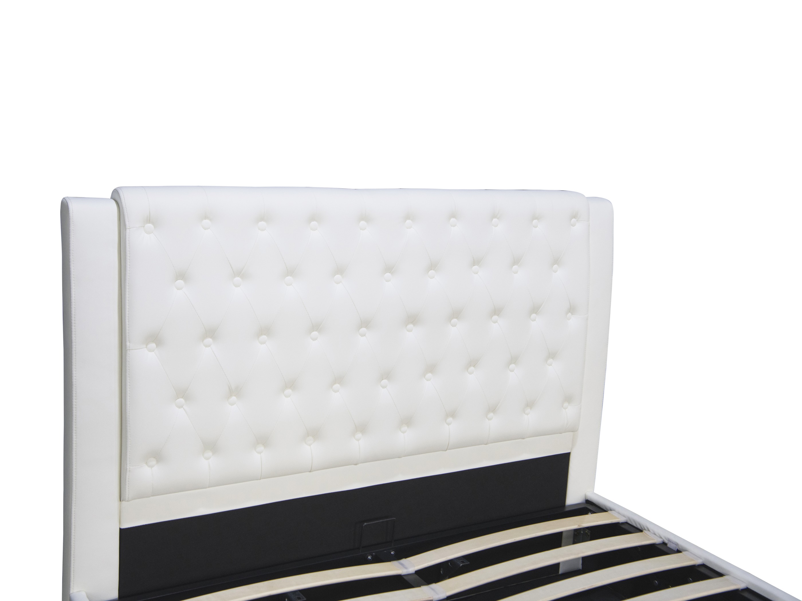 Queen Size Bed - PU Snow White - (3398G)