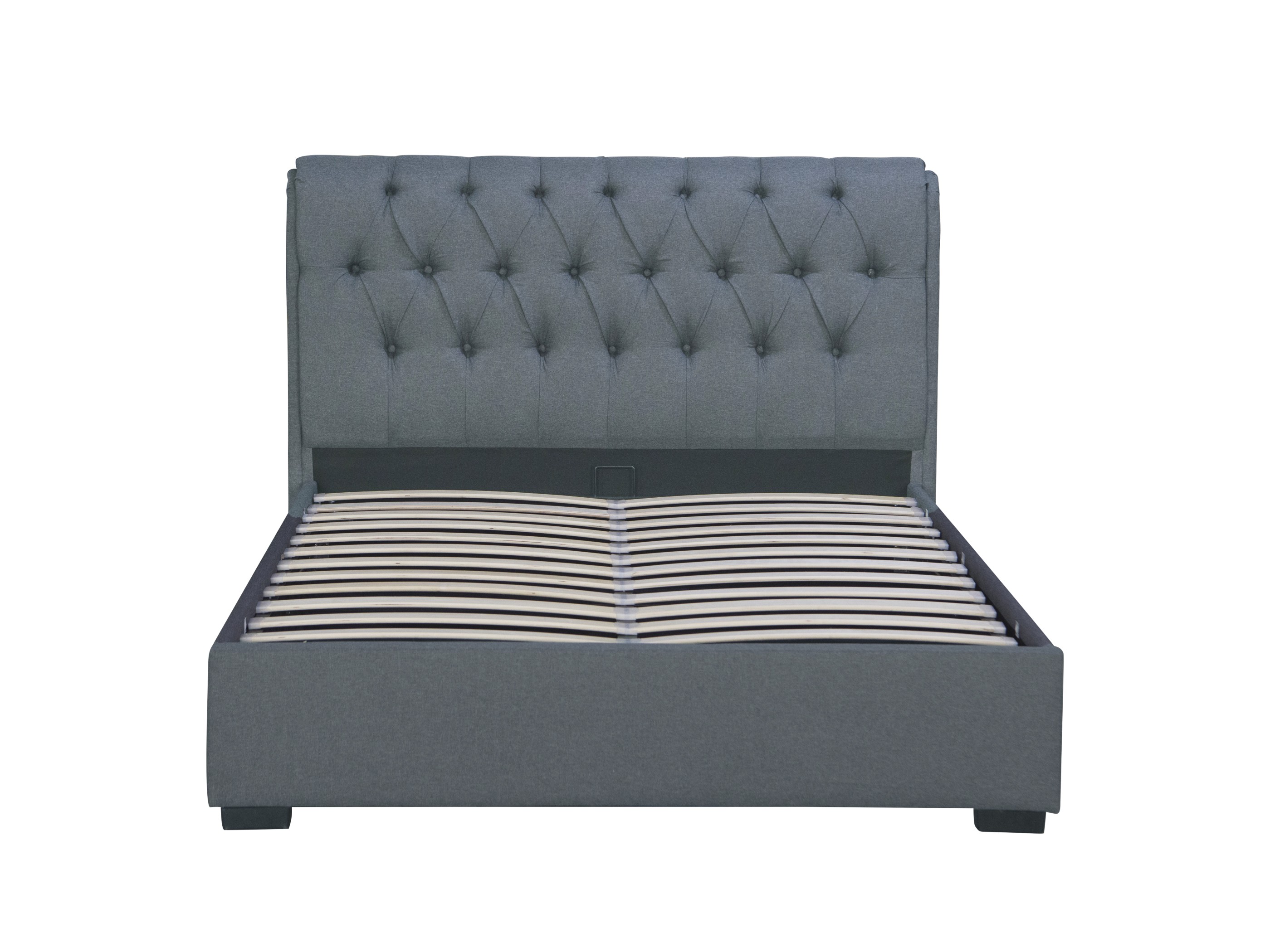 Queen Size Bed - Fabrics Linen Grey - ( 3531G-NEW )
