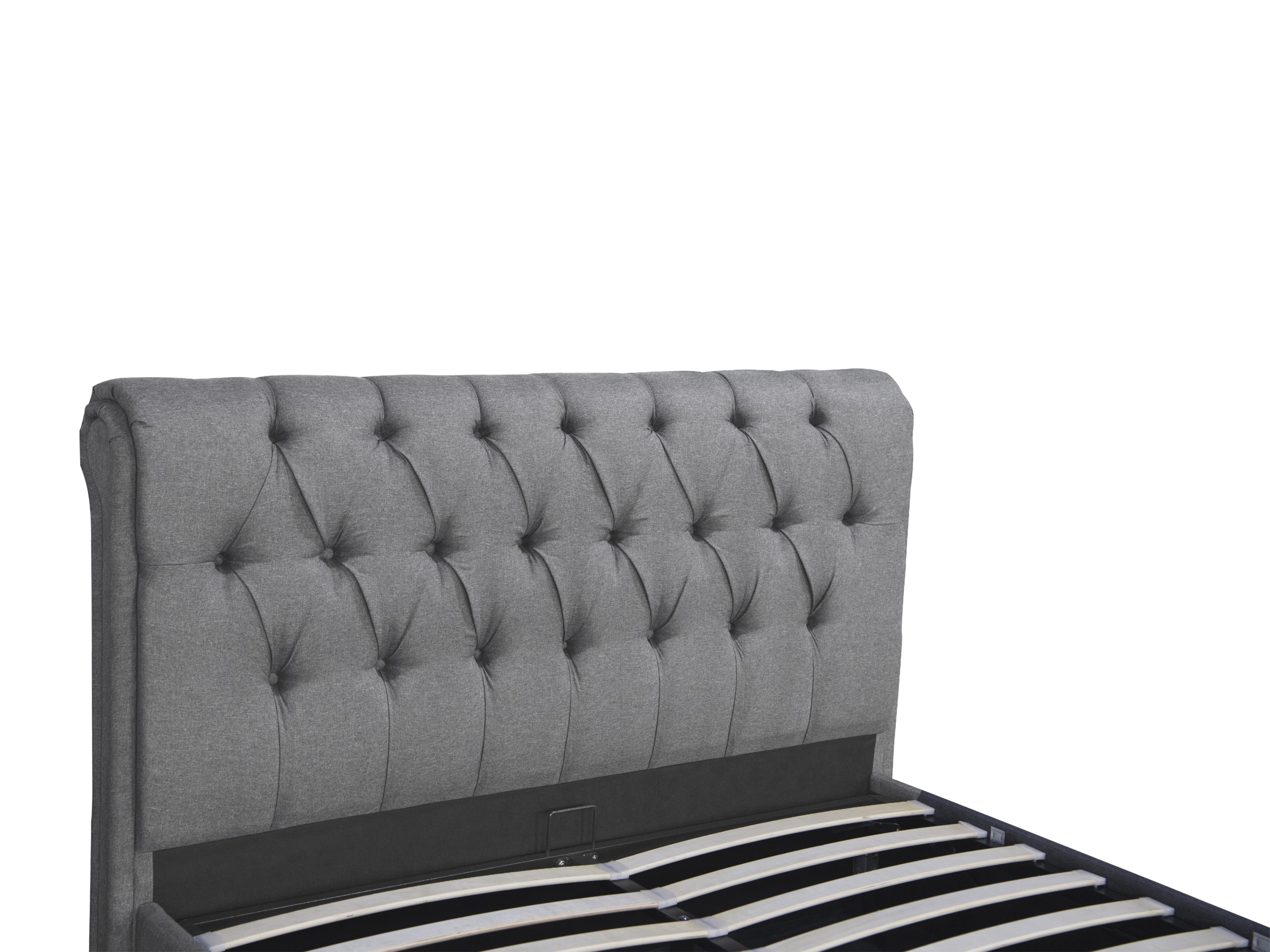 Queen Size Bed - Fabrics Linen Grey - ( 3531G-NEW )