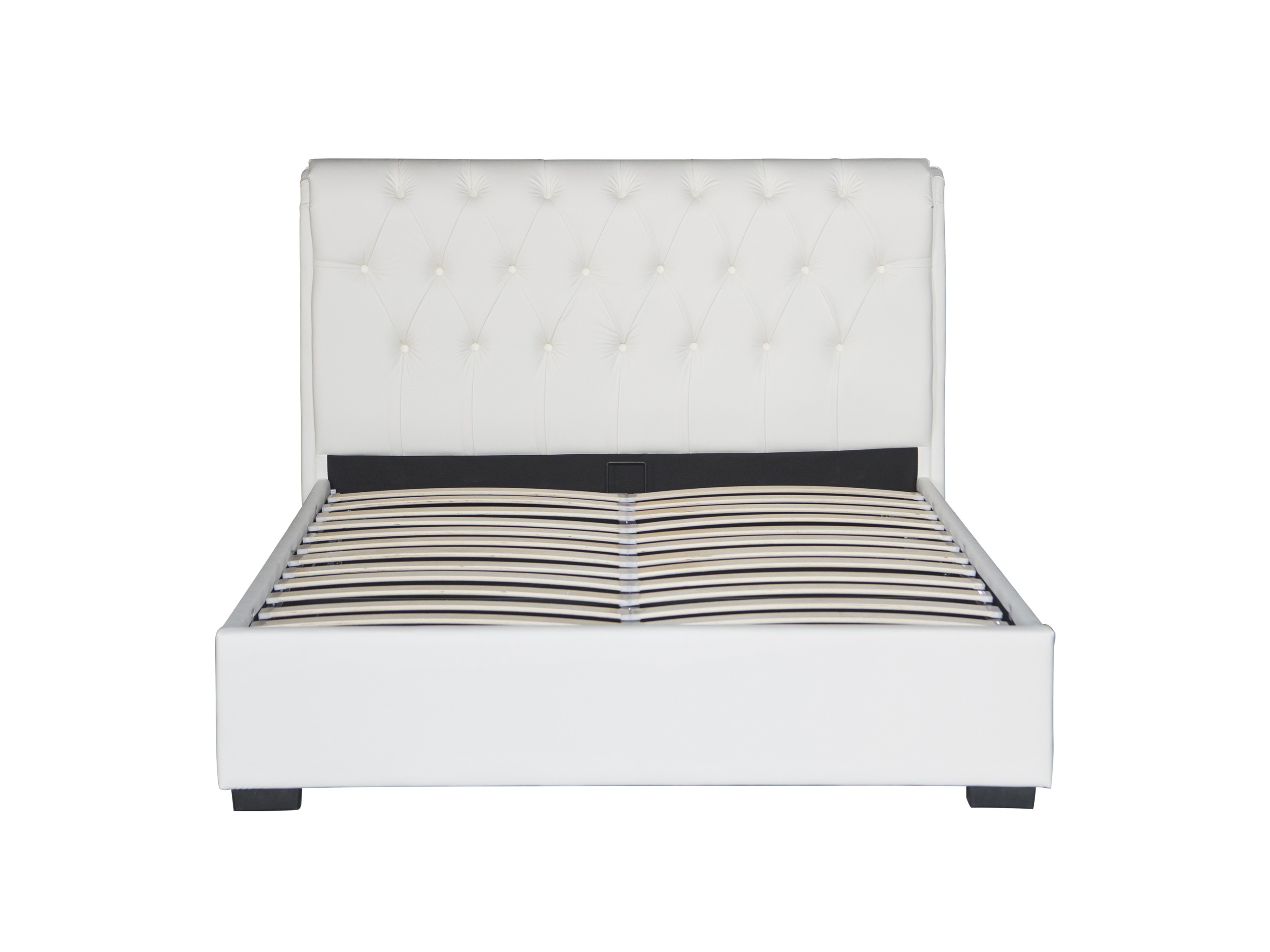 Queen Size Bed - PU Snow White - (3531G)