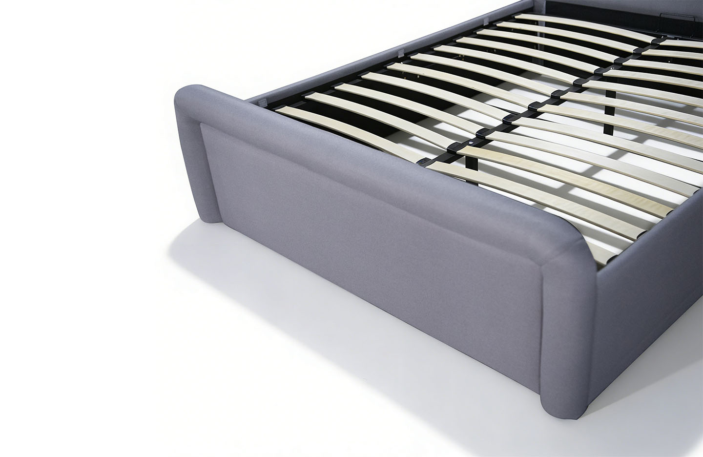 Queen size Bed - Fabric  Grey (Linen) - (5128G)