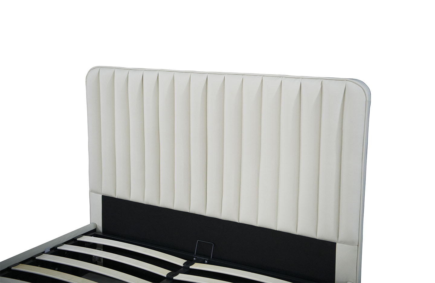 Queen size storage bed - PU Beige (5136G)