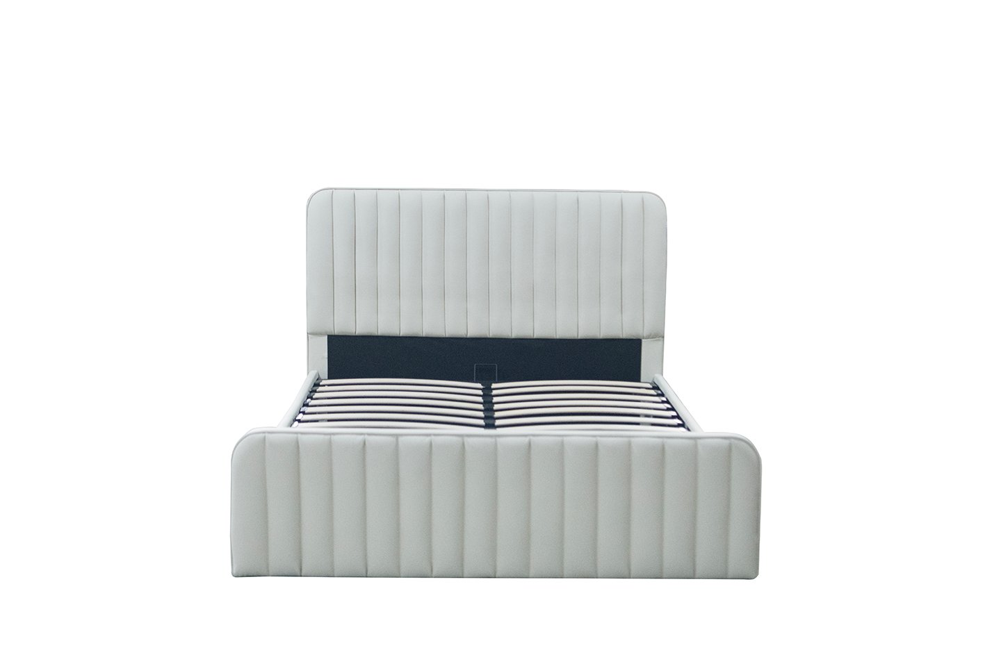 Queen size storage bed - PU Leather Cream Color ( 4480G )
