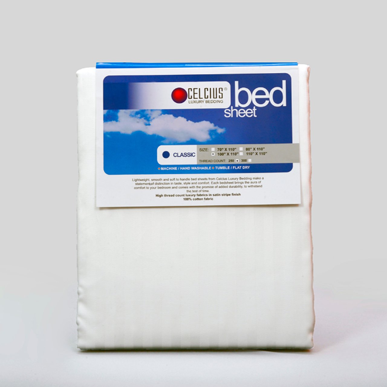 Bedsheet (Classic White) 110'' X 110''