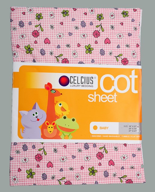 Celcius Cot Sheet Pink 25 X 35 Inch