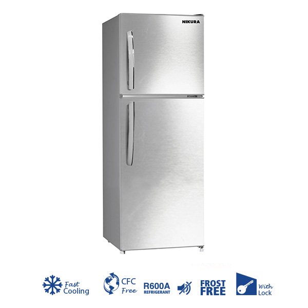 Nikura Double Door Refrigerator - 240L