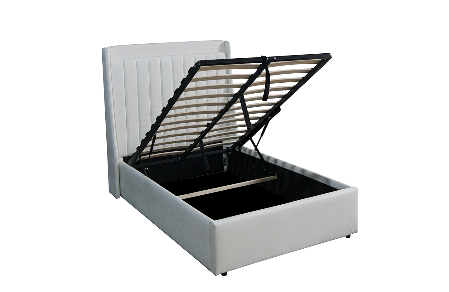Double size storage bed - PU White ( 5362G )
