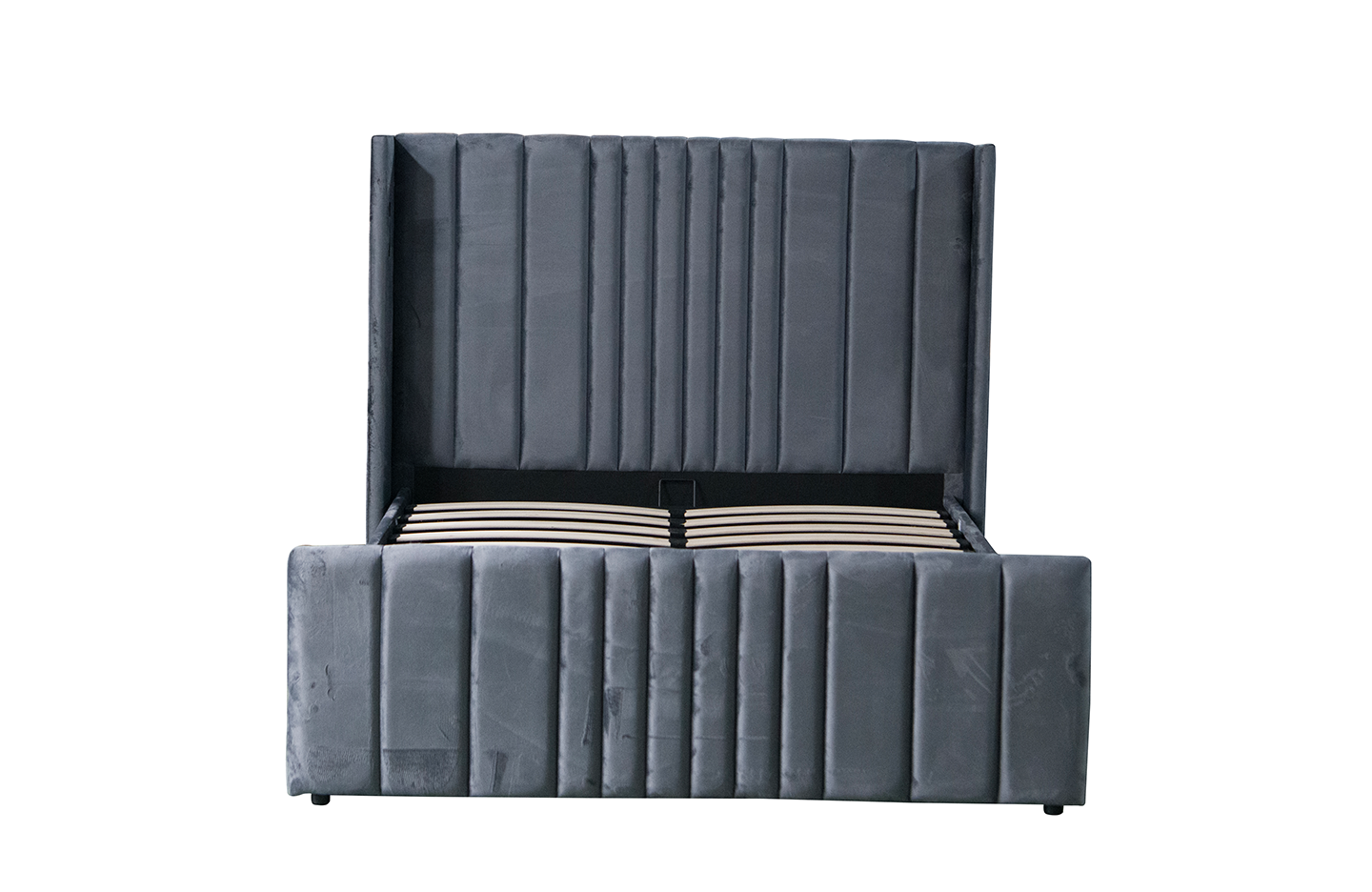 Queen size storage bed - Velvet Grey ( 4465-1G )