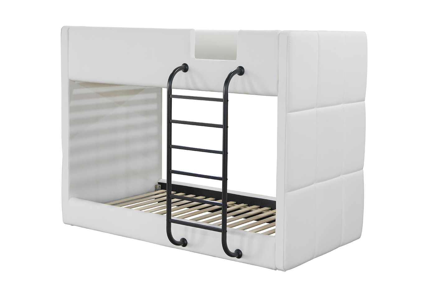 Single Size bunk bed - PU White (4668)