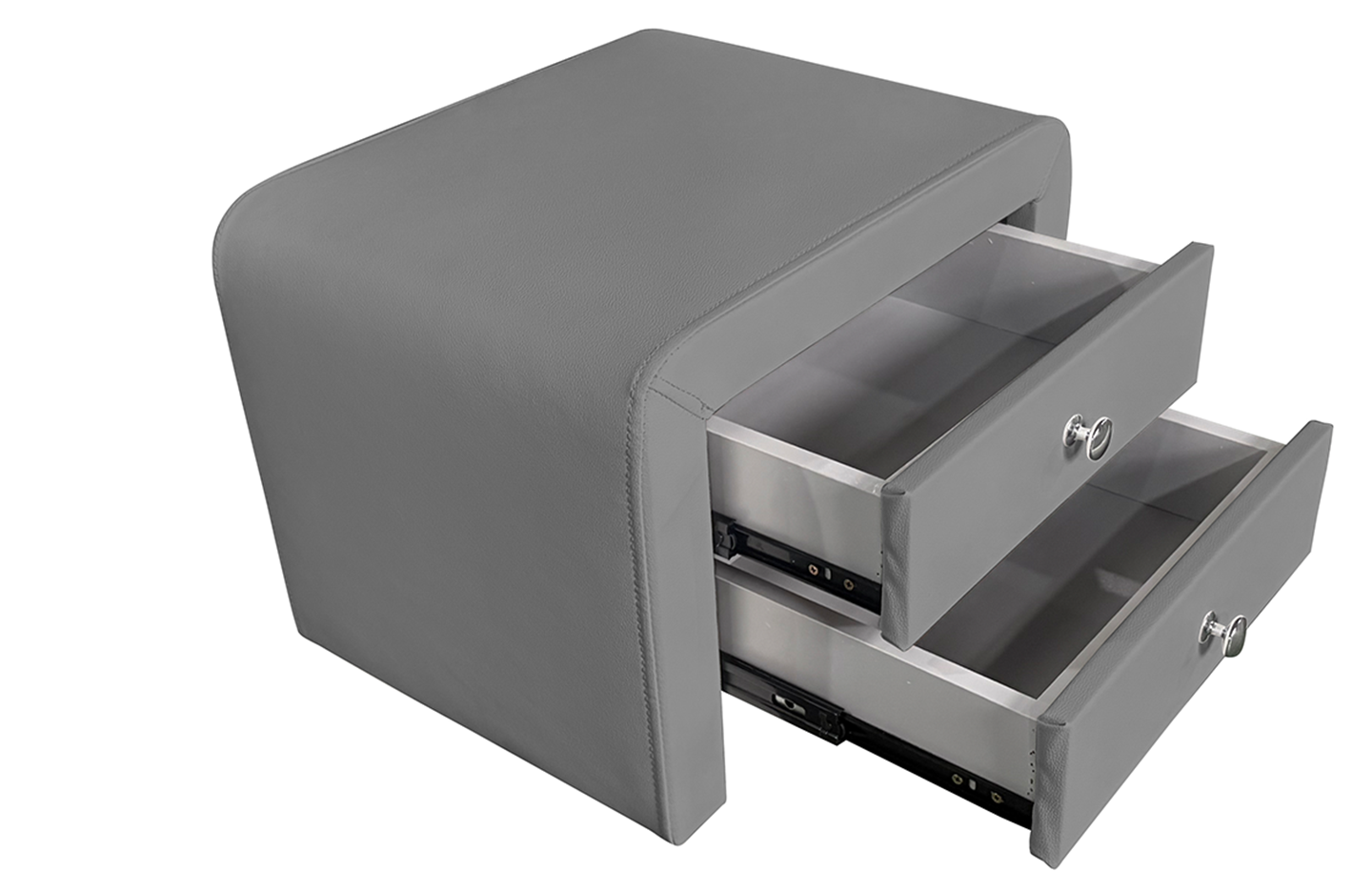 Night Stand \ Bed Side Table - PU Light Grey (WSS907)