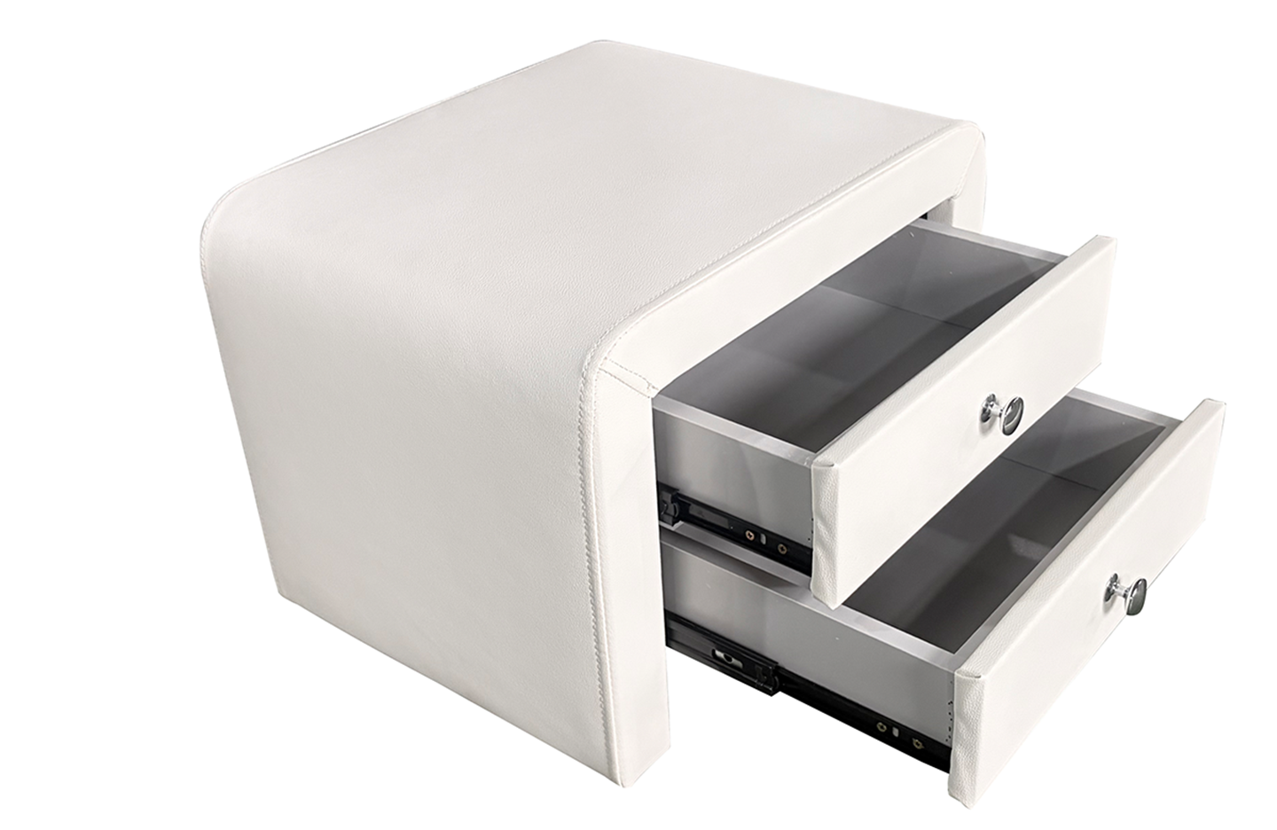 Night Stand \ Bed Side Table - PU White (WSS907)