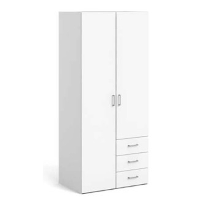 2 Door Wardrobe - WHITE