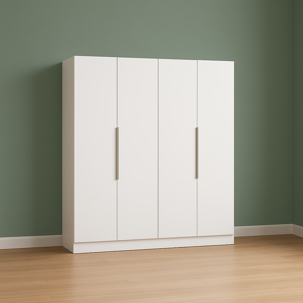4 Door Wardrobe - WHITE