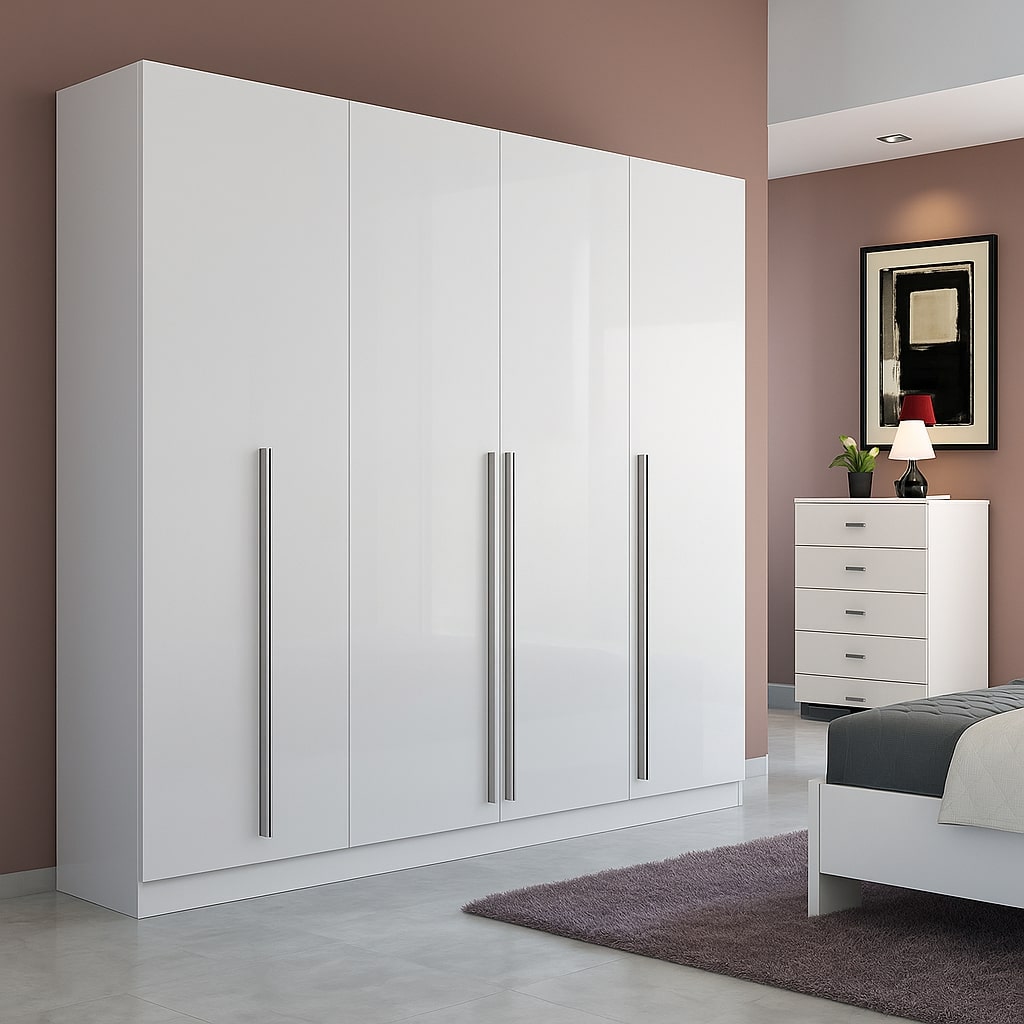 6 Door Wardrobe - WHITE