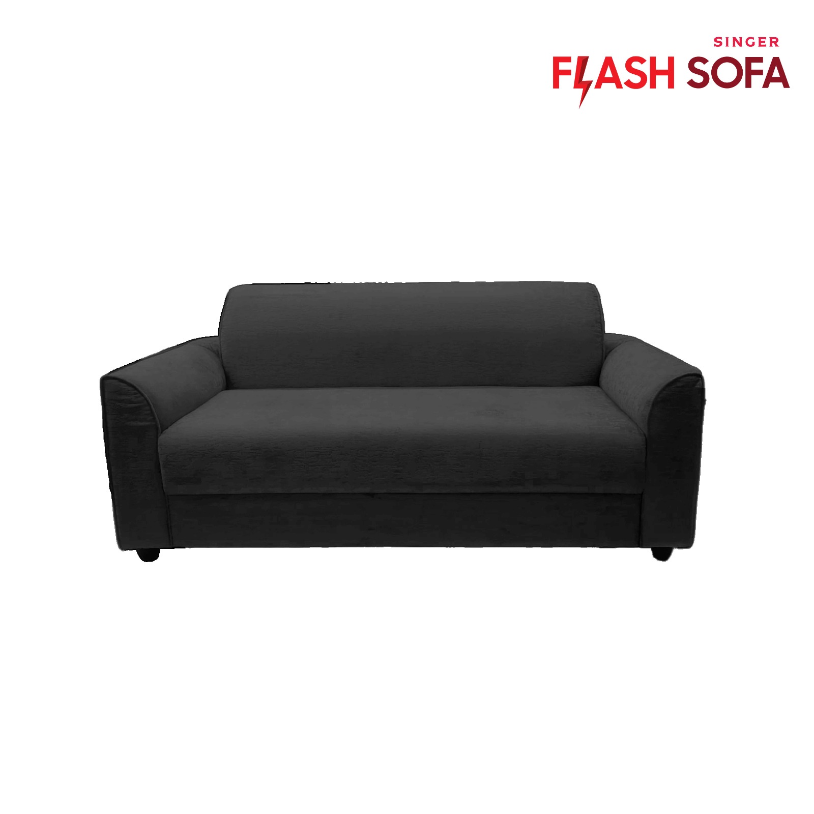 3 Seater Flash Sofa - Black