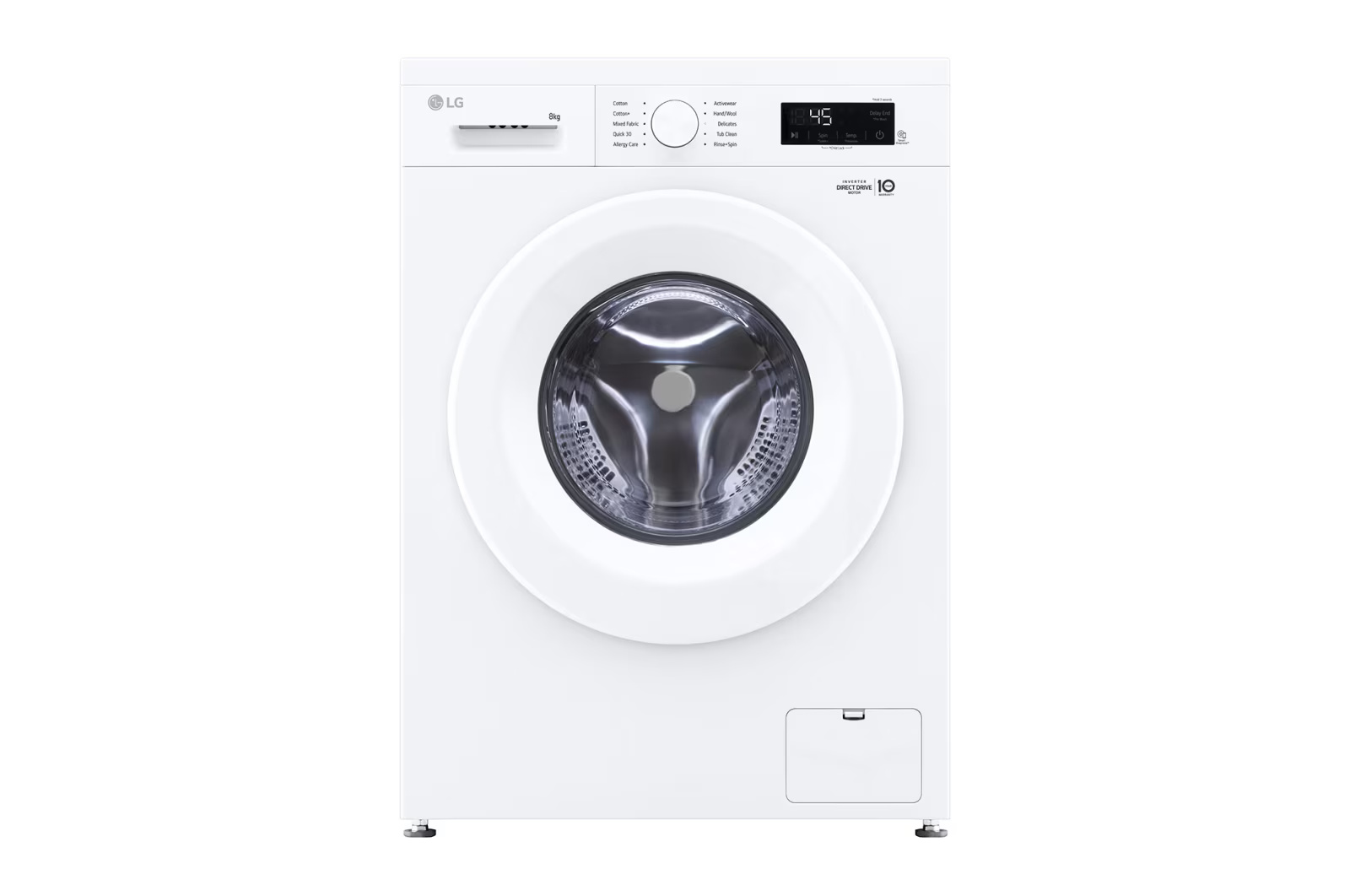 LG 8kg Front Load Washer, White