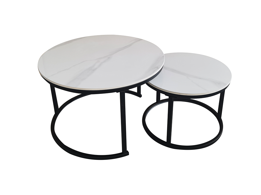 Coffee Table ( FCT-13 ) - White (Black Legs)