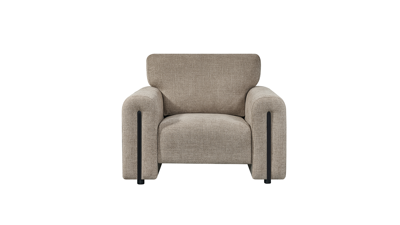 1 Seater Casper Sofa MK-6252 - Light Brown