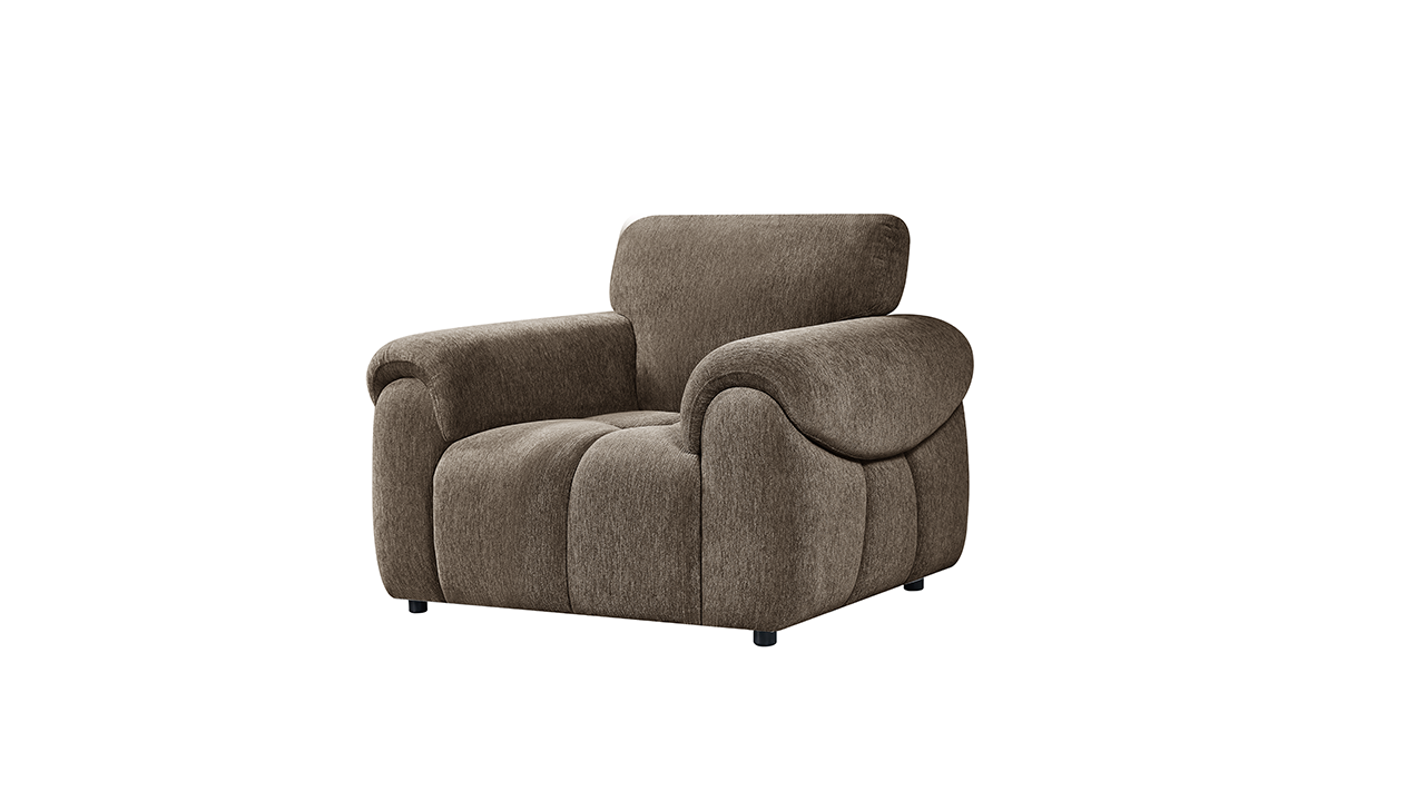1 Seater Cloud Sofa MK-6271 - Light Brown