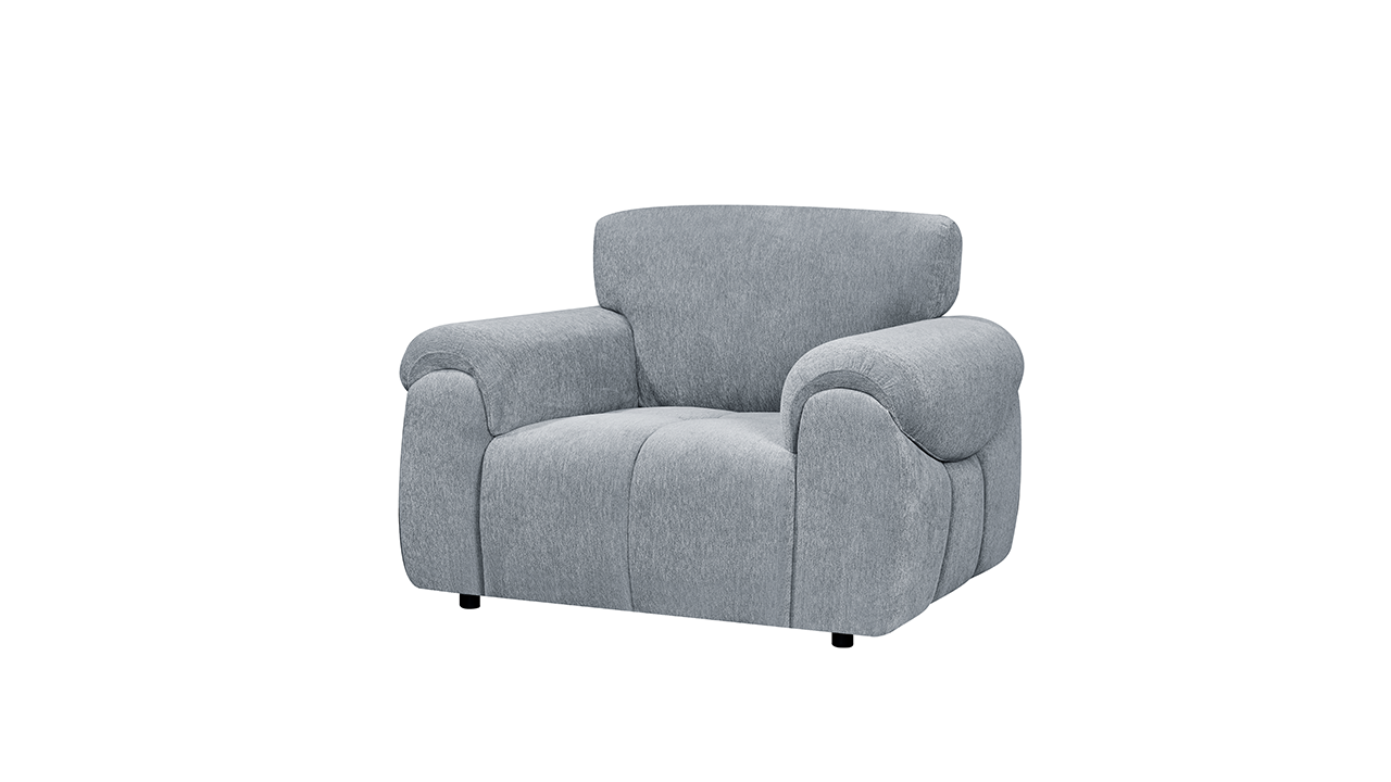 1 Seater Cloud Sofa MK-6271 - Light Grey'