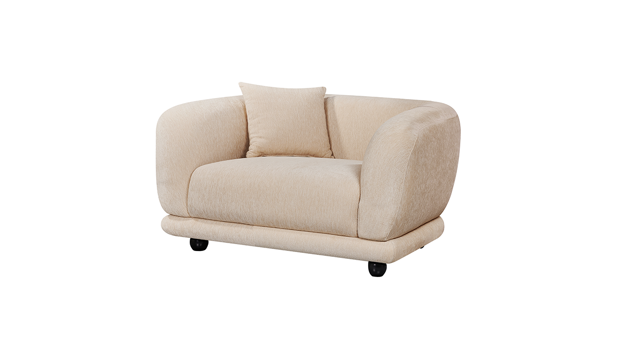 1 Seater Regent Sofa MK-6257 - Beige