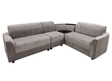 Corner Sofa - Full fabric 2 + 2 + 1 + 1 Light Grey ( Glacier 13 )