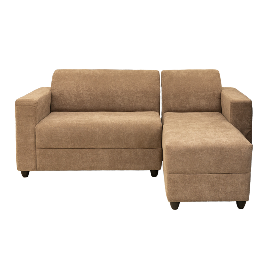 SIC03 L Shape Sofa - Round Arm (Brown)