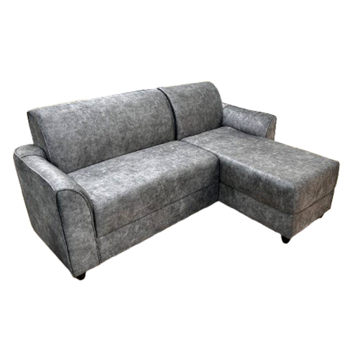 SIC03 L Shape Sofa With Round Arm - Grey Color (ZR26)