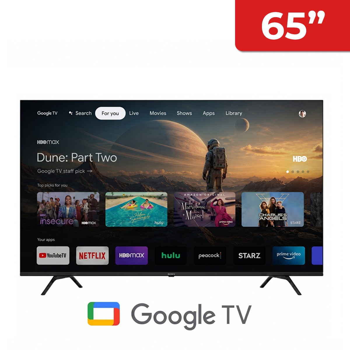SINGER 65 Inch UHD 4K HDR Google Smart Television