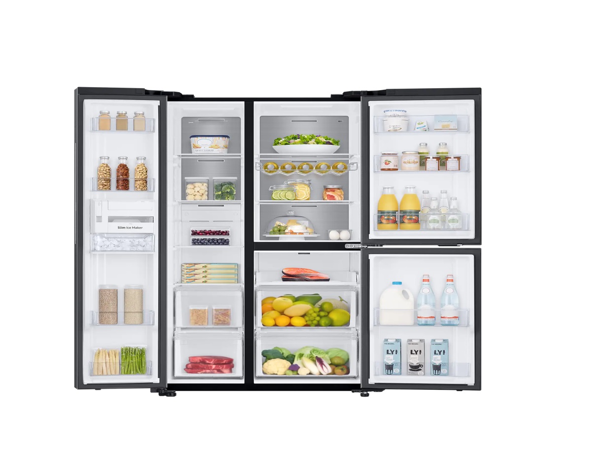 Samsung Side-By-Side Inverter Refrigerator 670L - Gentle Black Matt