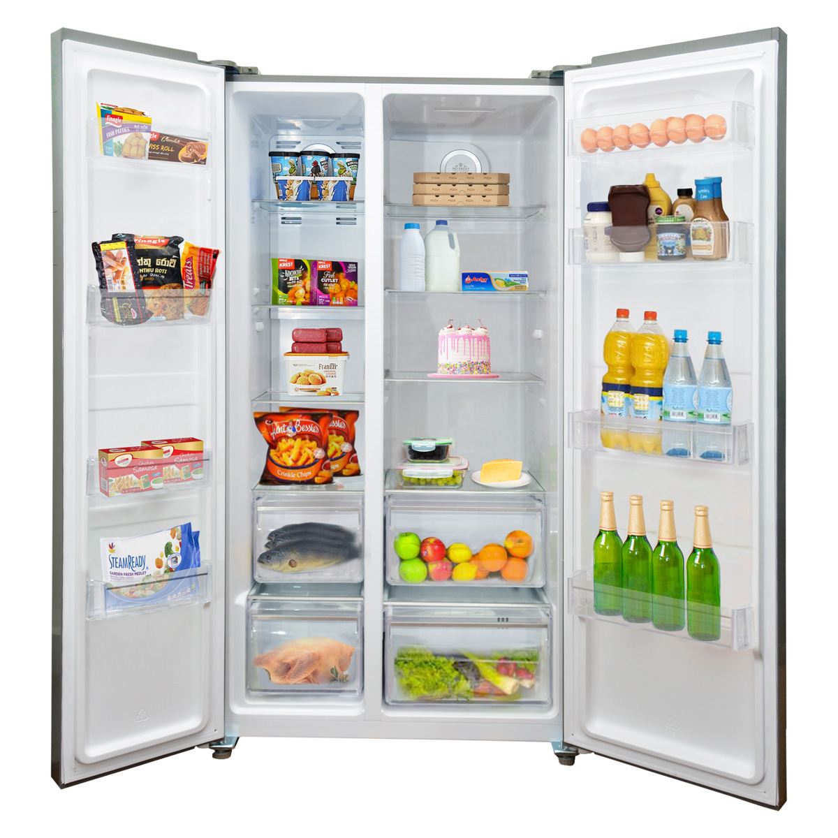 SINGER Inverter Side-By-Side Refrigerator - 514L Capacity