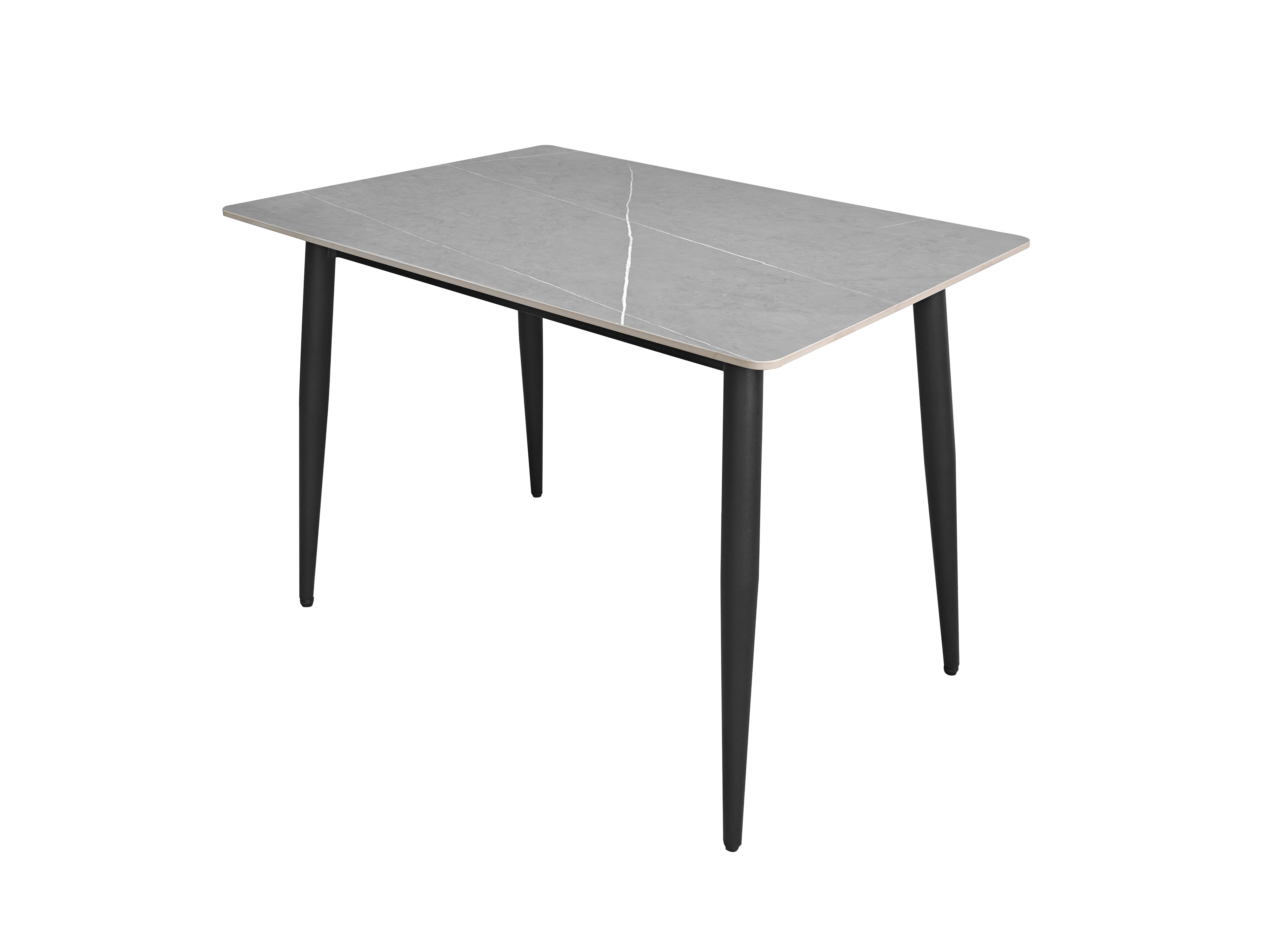 4 Seater Dining Table 604 - Grey ( Black Legs )