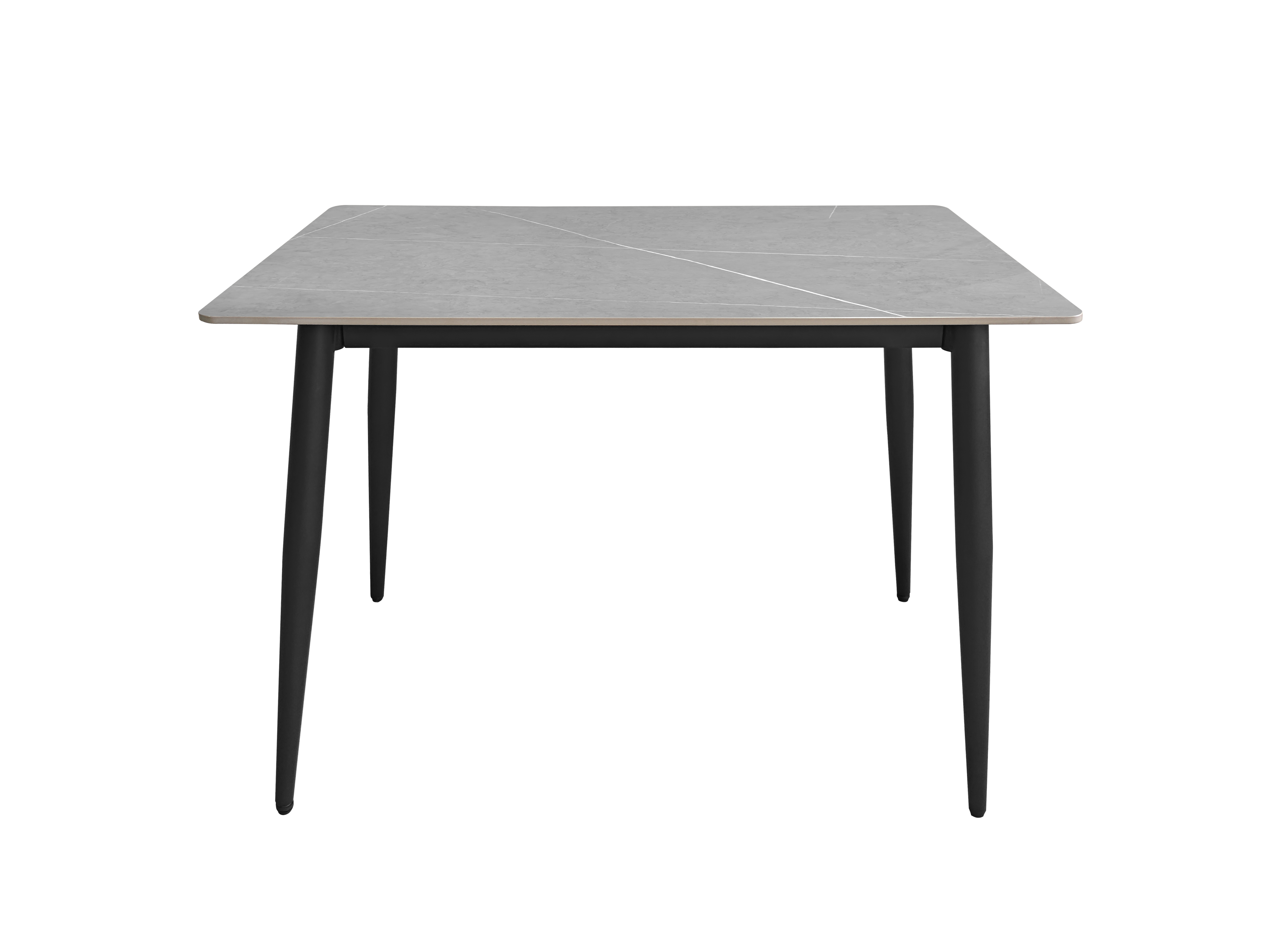 4 Seater Dining Table 604 - Grey ( Black Legs )