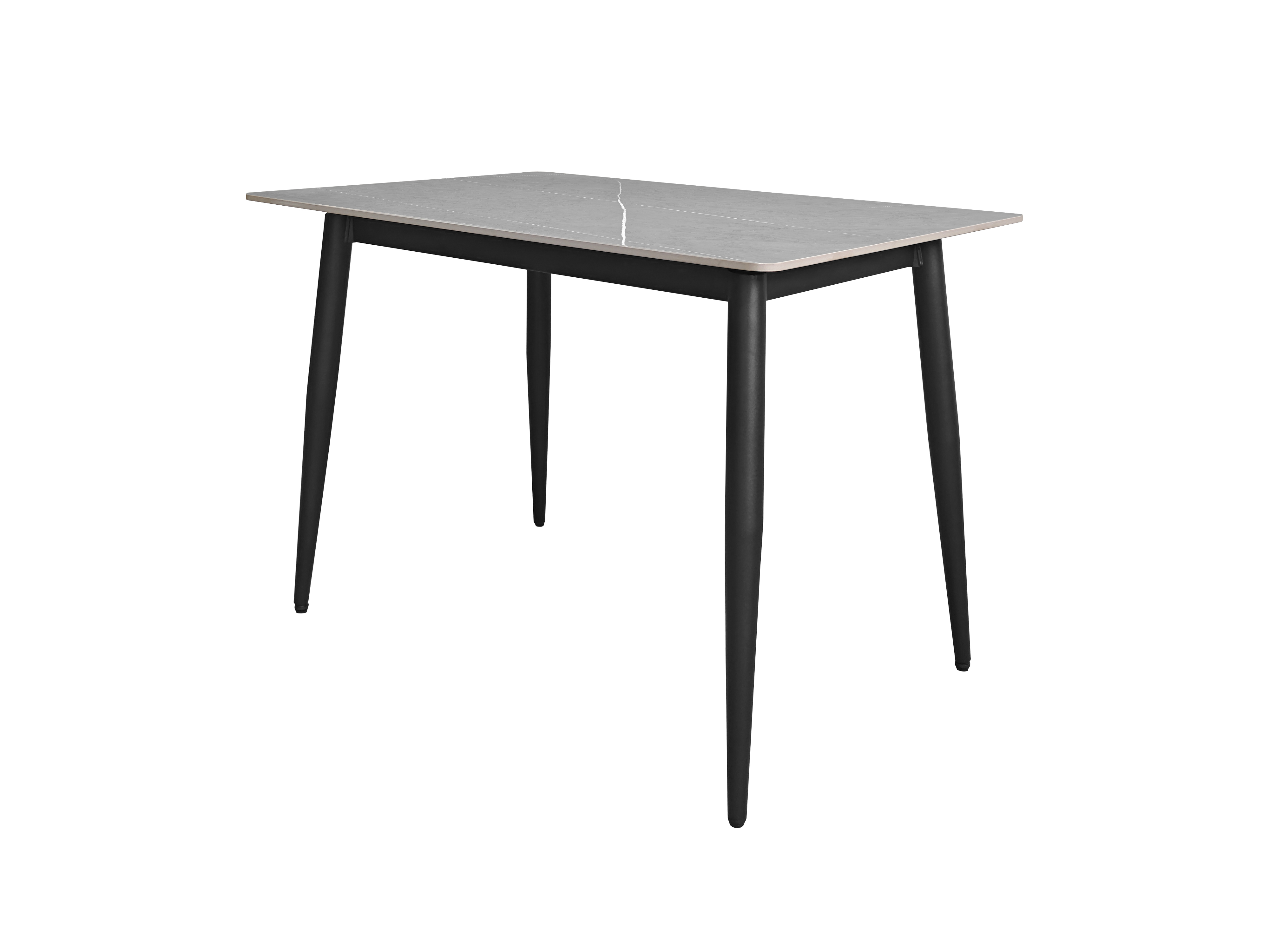 4 Seater Dining Table 604 - Grey ( Black Legs )