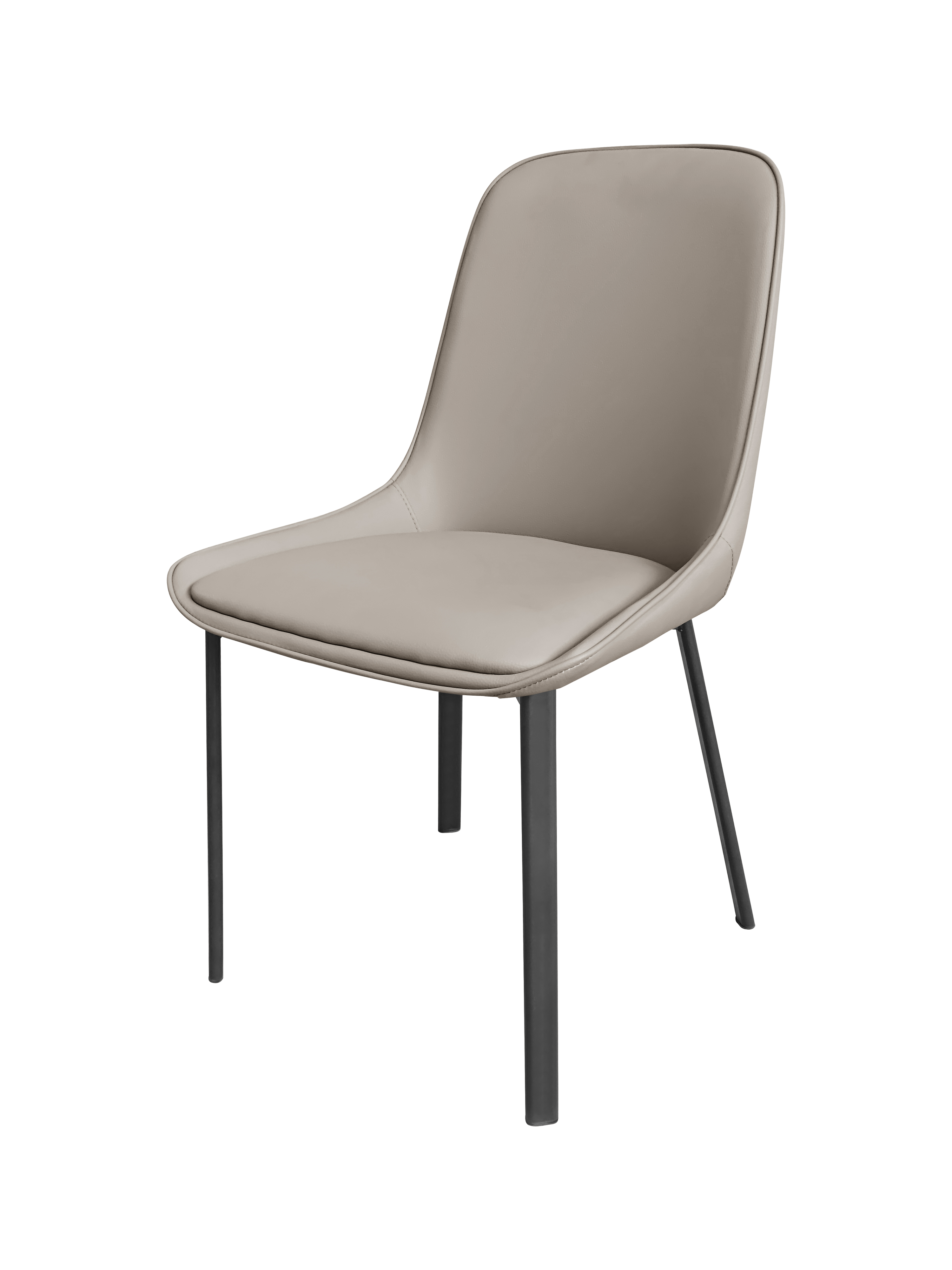 Dining Chair 912 - PU Beige ( Black Legs )