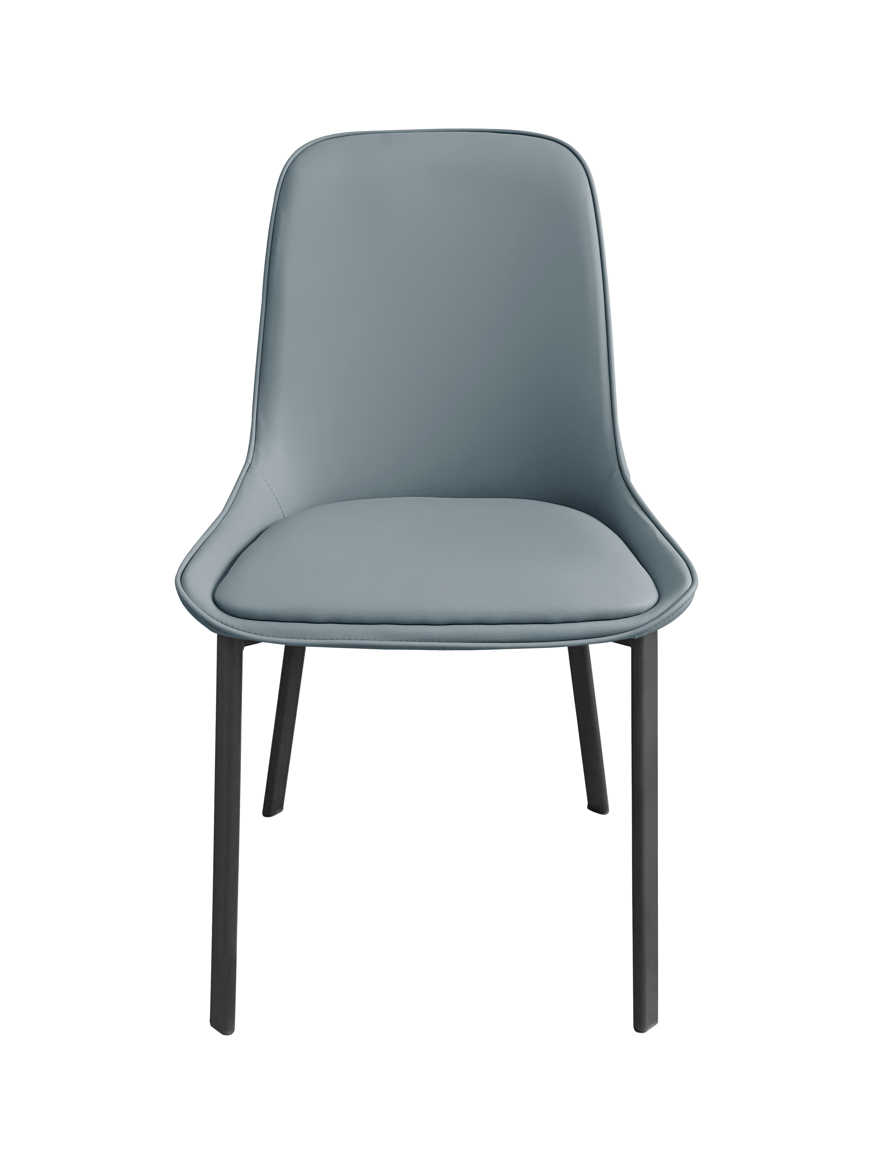 Dining Chair 912 - PU Light Blue ( Black Legs )