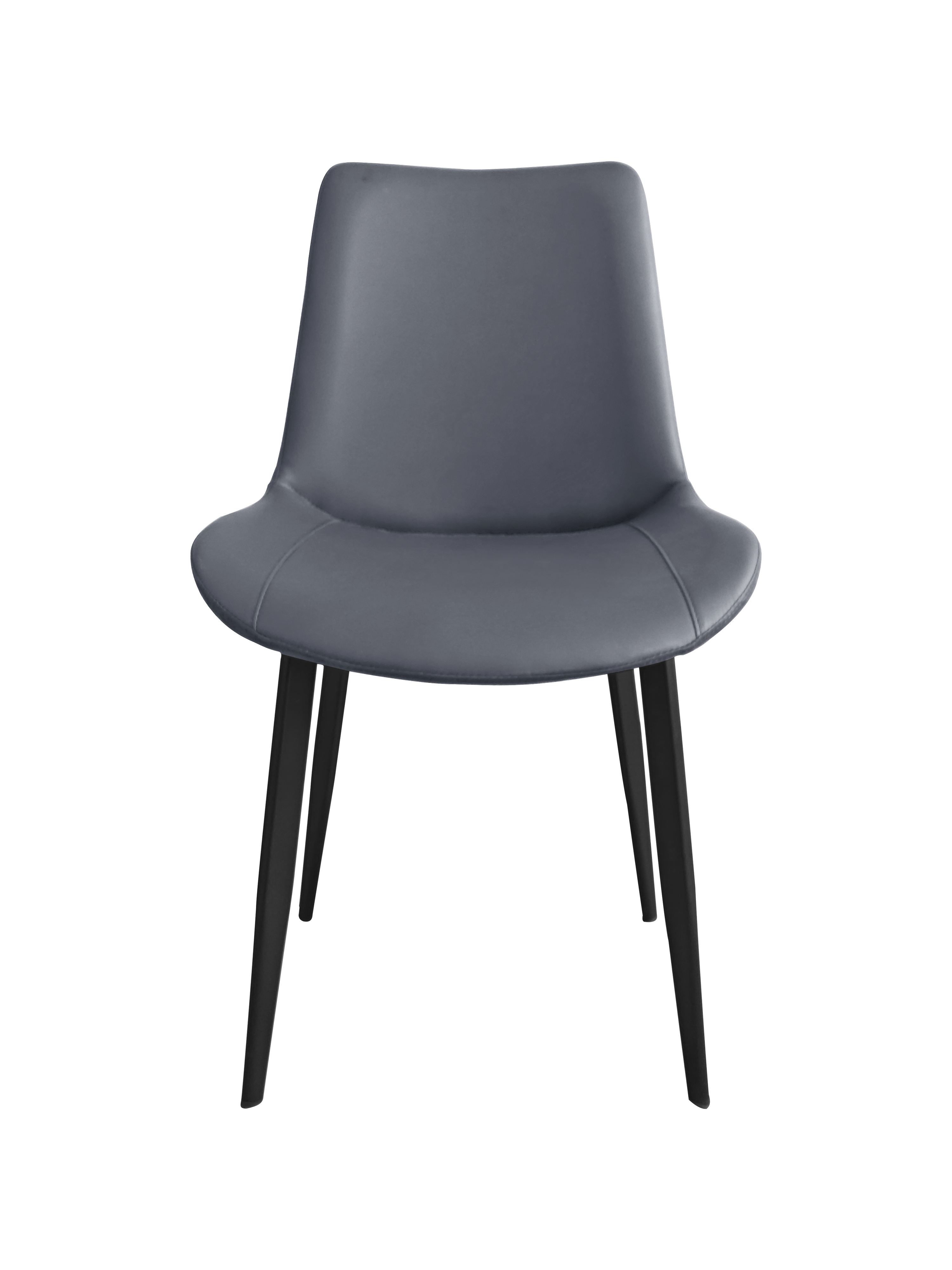 Dining Chair 918 - Dark Grey ( Black Legs )