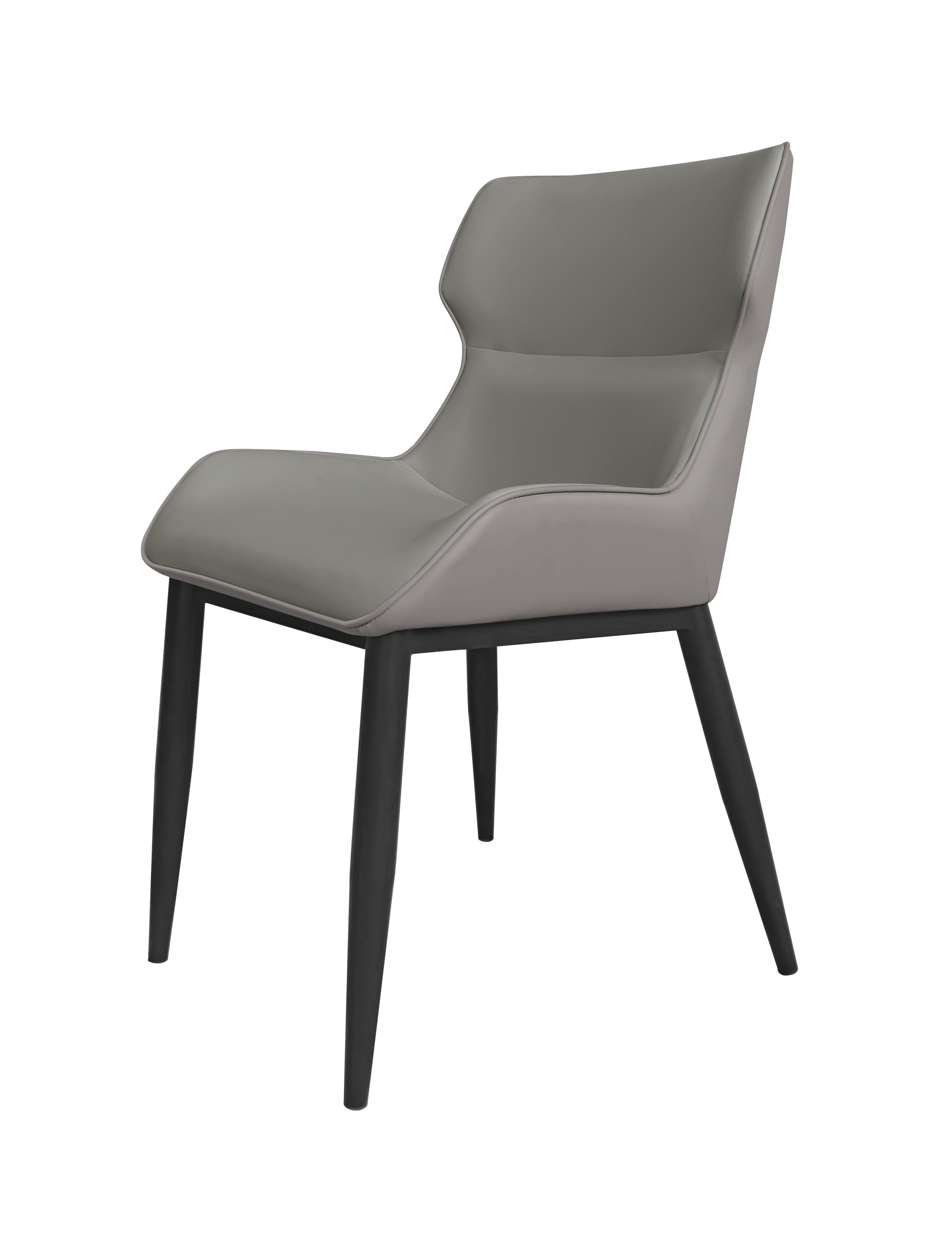 Dining Chair 983 - PU Grey ( Black Legs )