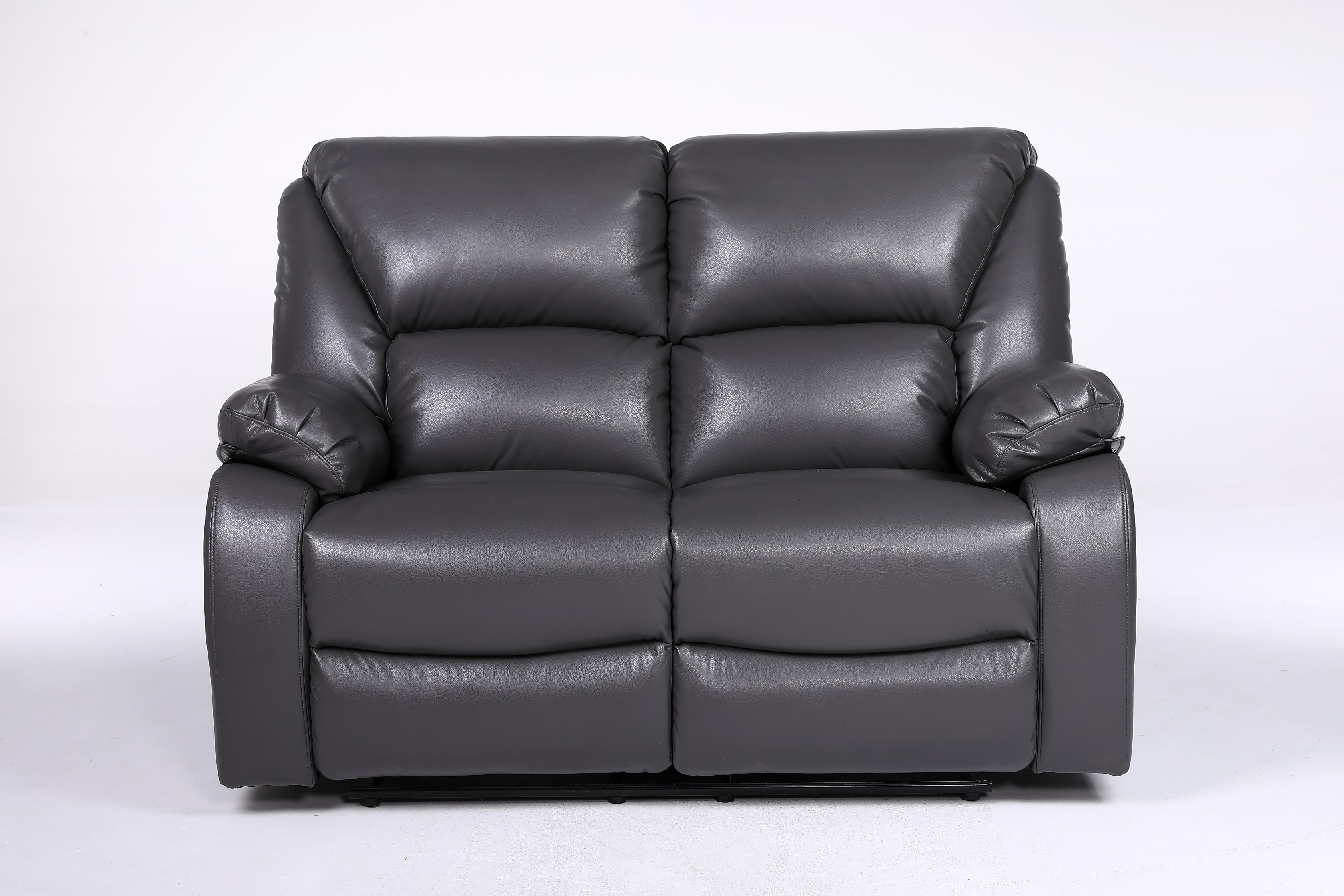 2 Seater LEXUS Recliner Sofa - Leather GEL Grey (8353)