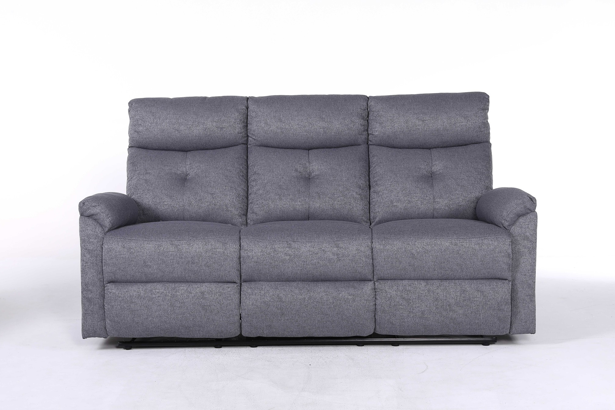 3 Seater NOVA Recliner Sofa - Full Fabric Linen Grey (8352)