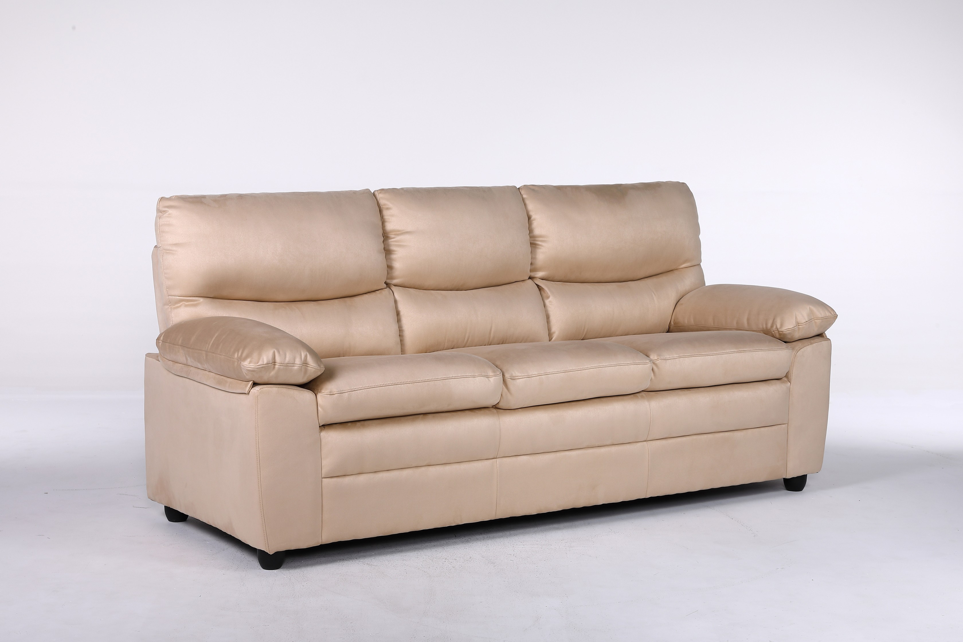 3 Seater ROYAL Sofa - Full Fabric Microfiber Beige (9612)