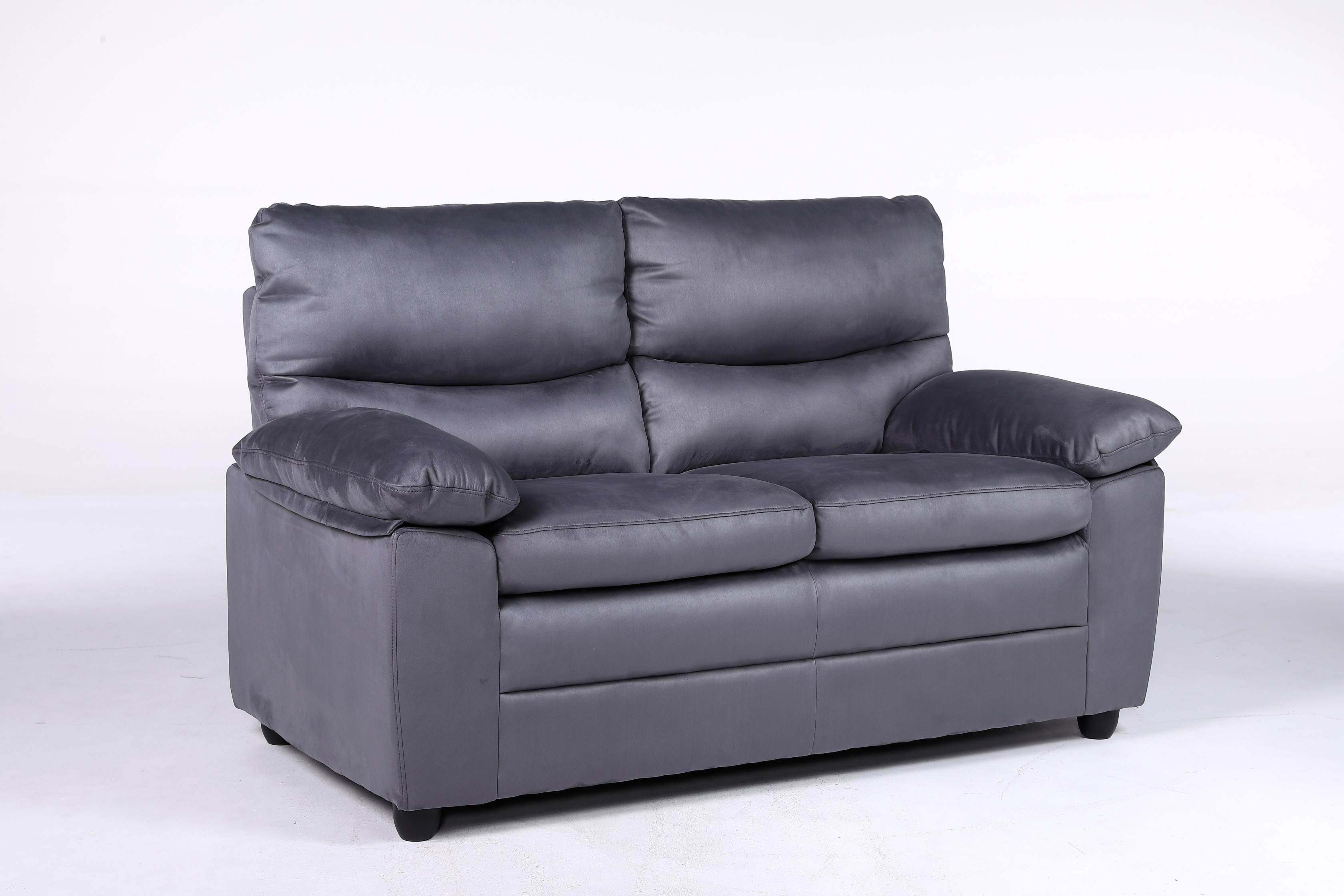 2 Seater ROYAL Sofa - Full Fabric Microfiber Grey (9612)