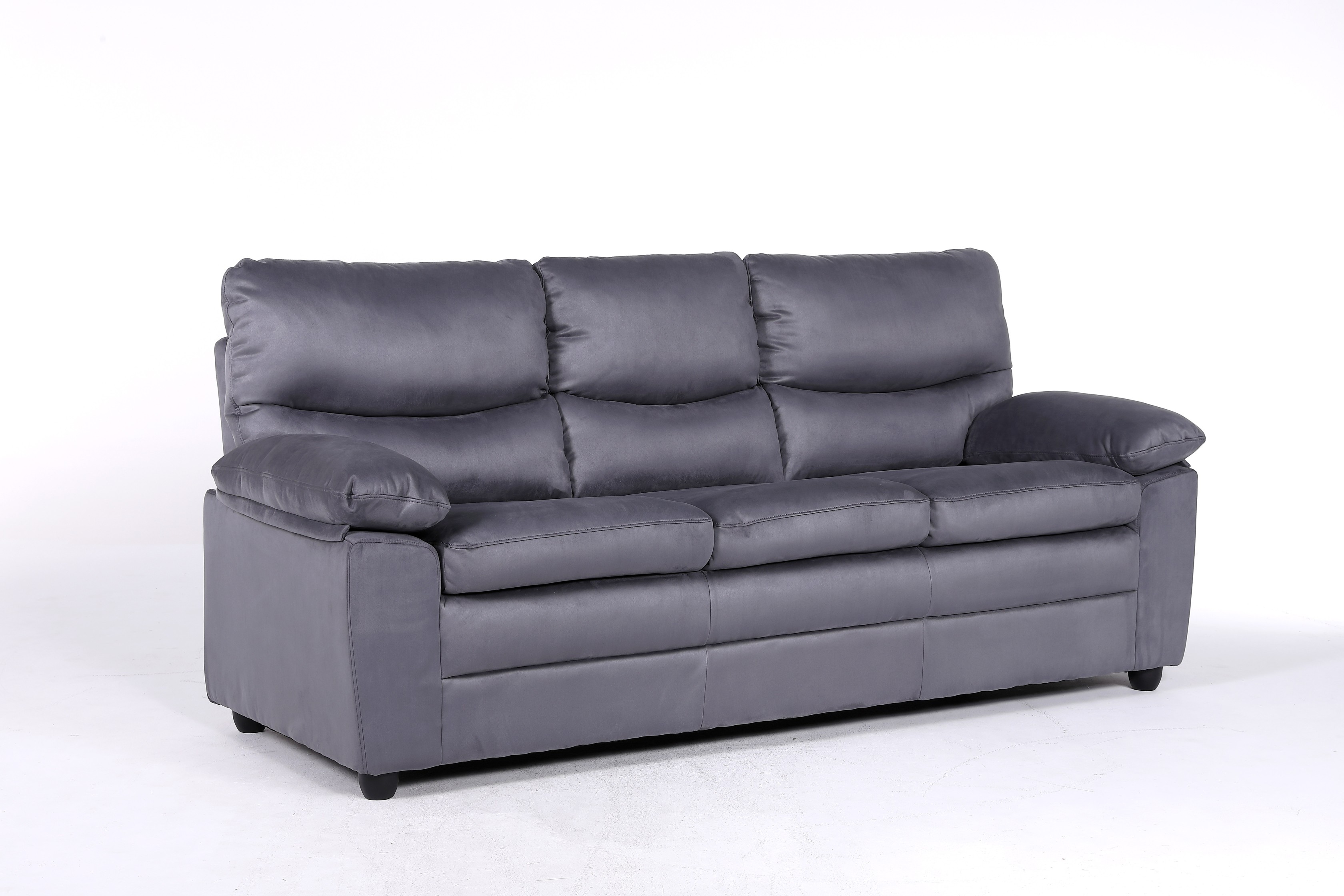 3 Seater ROYAL Sofa - Full Fabric Microfiber Grey (9612)