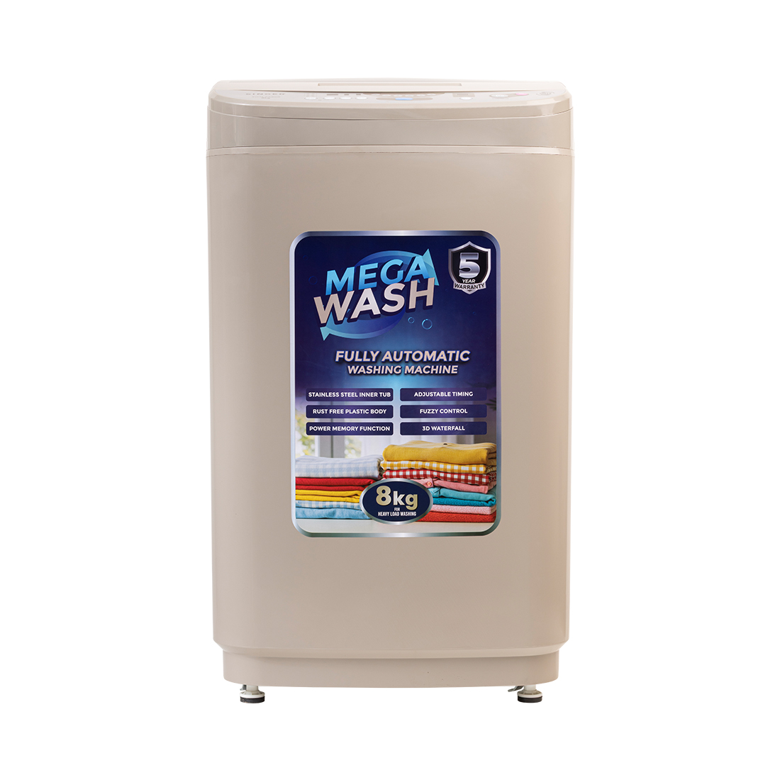 SINGER Fully Automatic Washing Machine Top Loading SWM-FA80R - 8kg