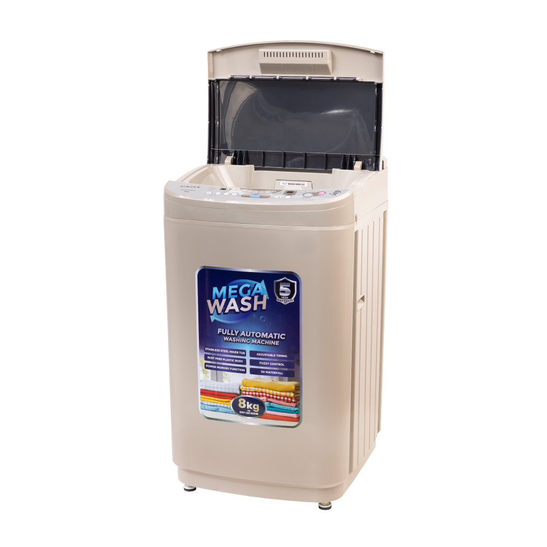SINGER Fully Automatic Washing Machine Top Loading SWM-FA80R - 8kg