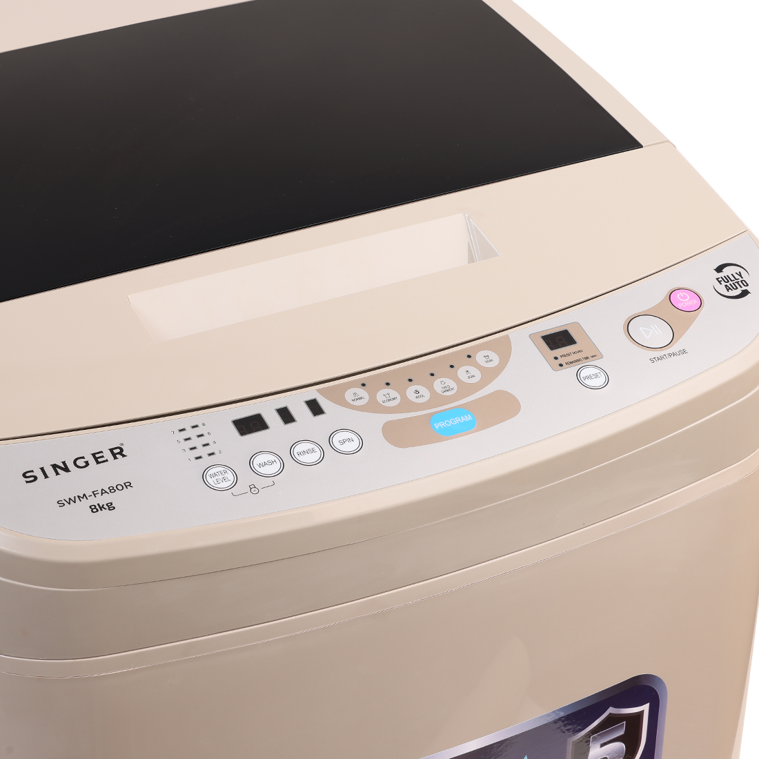 SINGER Fully Automatic Washing Machine Top Loading SWM-FA80R - 8kg