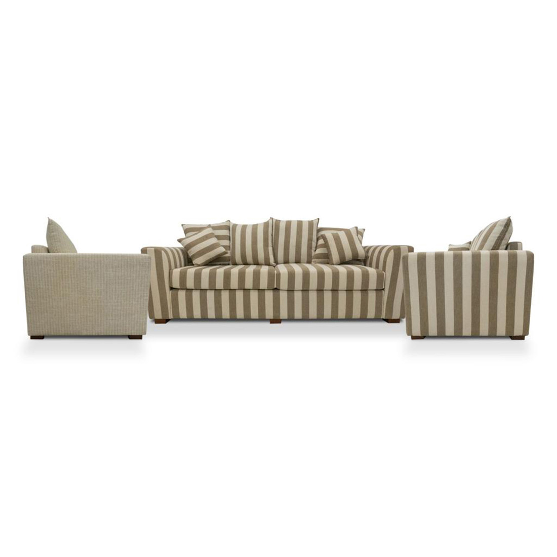 Vintage Sofa Beige ( Strips ) 3 + 2 + 1