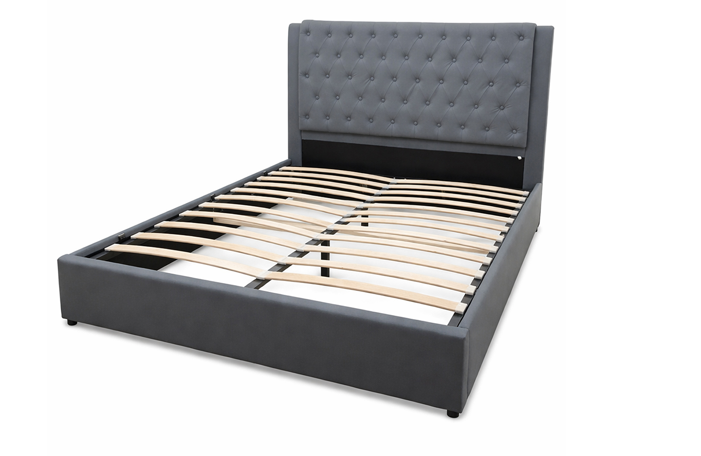 Queen Size Bed - PU Grey - (3398G)