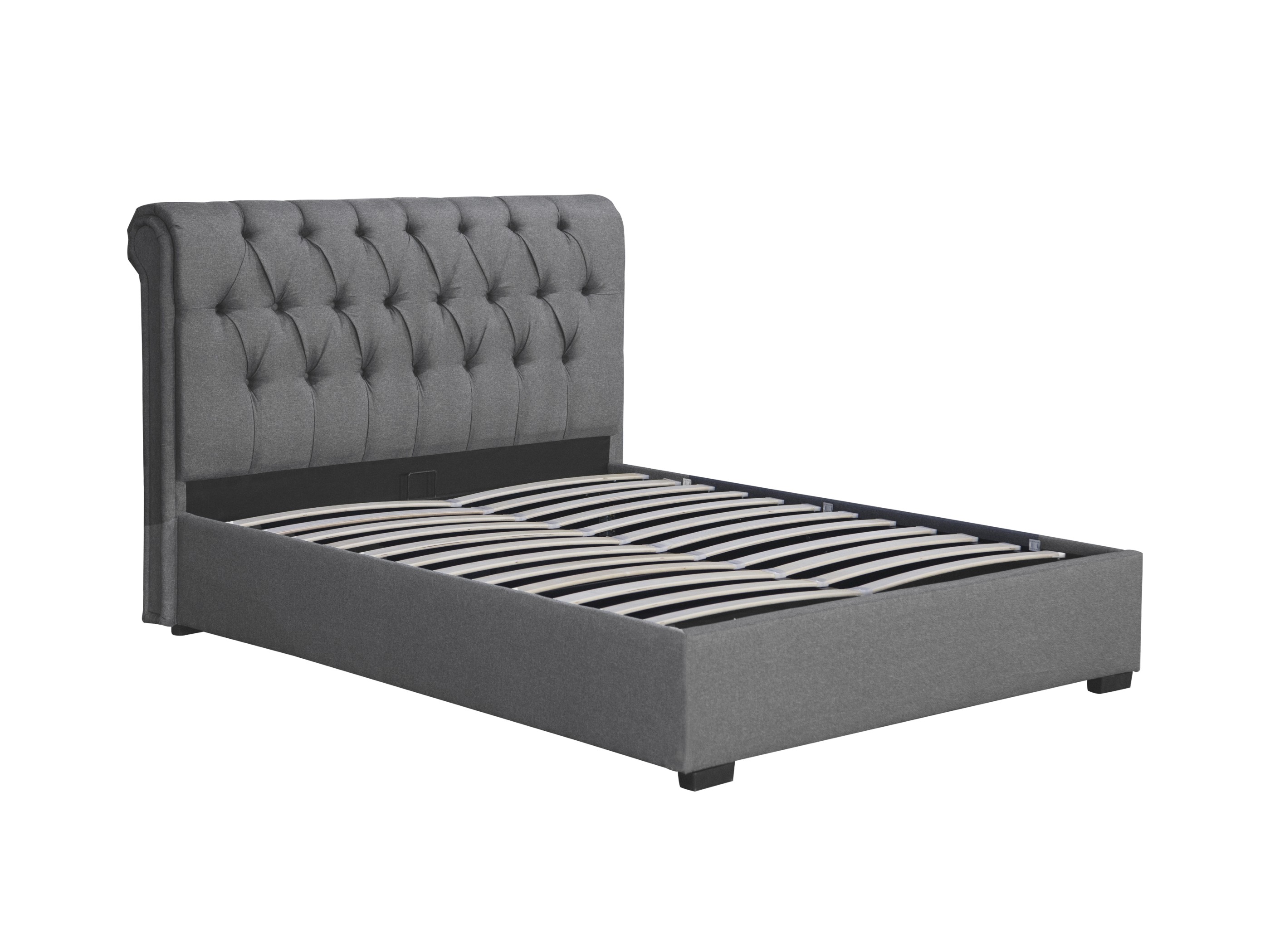 Queen Size Bed - Fabrics Linen Grey - ( 3531G-NEW )